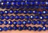 CTG2118 15 inches 2mm faceted round tiny quartz glass beads