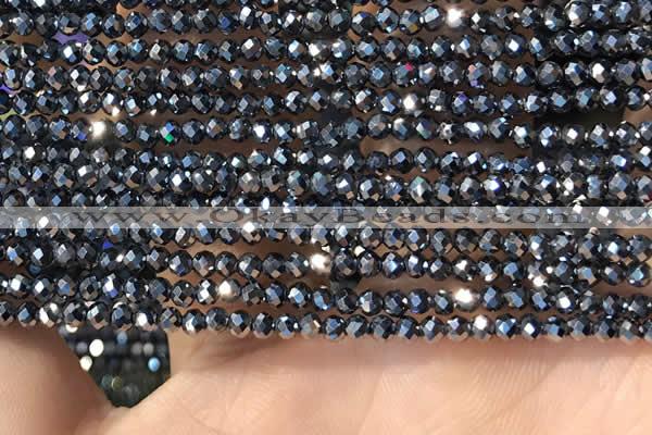 CTG2147 15 inches 2mm,3mm & 4mm faceted round terahertz gemstone beads