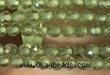 CTG2157 15 inches 2mm,3mm faceted round olive quartz gemstone beads