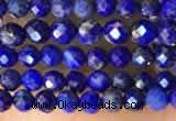 CTG2159 15 inches 2mm,3mm faceted round lapis lazuli beads