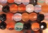 CTG2201 15 inches 2mm,3mm & 4mm faceted round agate gemstone beads