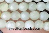 CTG2516 15.5 inches 4mm faceted round jade beads wholesale