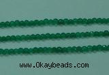 CTG28 15.5 inches 2mm faceted round green agate beads wholesale