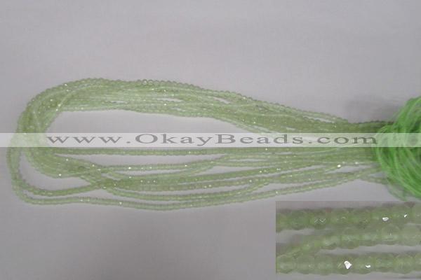 CTG302 15.5 inches 3mm faceted round ting prehnite agate beads