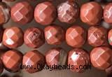 CTG3554 15.5 inches 4mm faceted round red jasper beads