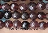 CTG3593 15.5 inches 4mm faceted round garnet beads wholesale