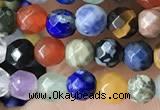 CTG3596 15.5 inches 4mm faceted round mixed gemstone beads