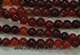 CTG39 15.5 inches 2mm round grade B tiny red agate beads wholesale