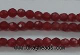 CTG404 15.5 inches 2mm faceted round tiny dyed candy jade beads