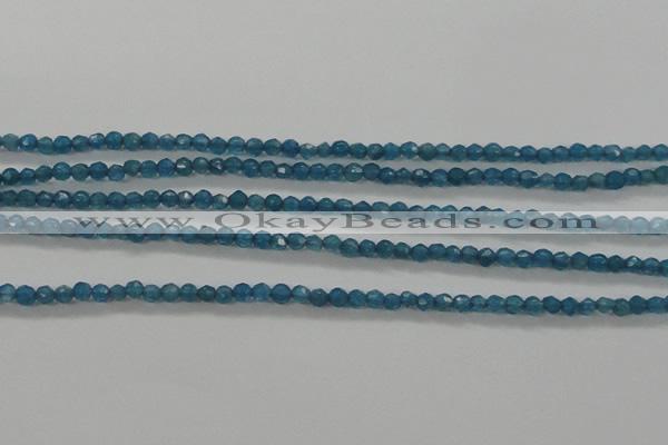 CTG410 15.5 inches 2mm faceted round tiny dyed candy jade beads