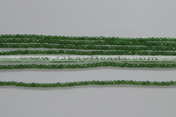 CTG416 15.5 inches 2mm faceted round tiny dyed candy jade beads