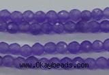 CTG421 15.5 inches 3mm faceted round tiny dyed candy jade beads