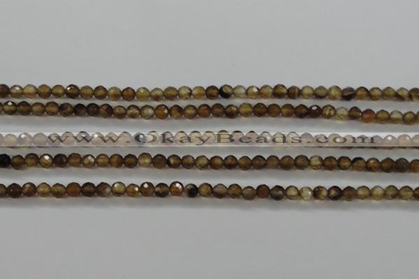 CTG427 15.5 inches 3mm faceted round tiny agate gemstone beads