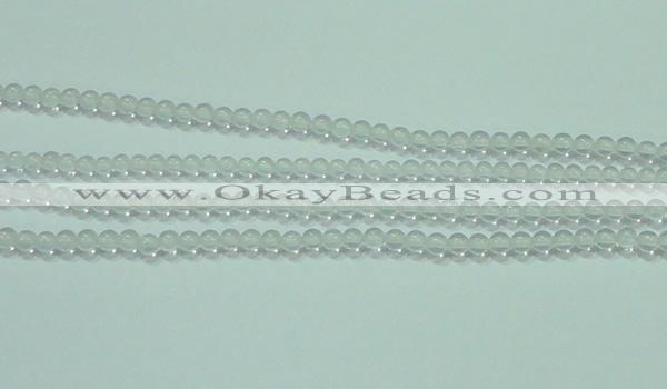 CTG44 15.5 inches 2mm round tiny white crystal beads wholesale