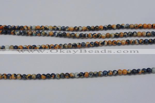 CTG452 15.5 inches 3mm round tiny dyed rain flower stone beads