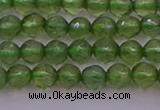 CTG512 15.5 inches 4mm faceted round tiny green apatite beads