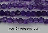 CTG553 15.5 inches 4mm faceted round tiny amethyst beads