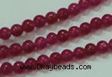 CTG57 15.5 inches 2mm round tiny dyed white jade beads wholesale