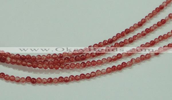 CTG59 15.5 inches 2mm round tiny dyed white jade beads wholesale