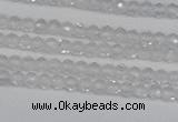 CTG600 15.5 inches 2mm faceted round white crystal beads