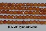 CTG615 15.5 inches 2mm faceted round orange garnet beads