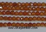 CTG616 15.5 inches 3mm faceted round orange garnet beads