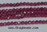 CTG617 15.5 inches 2mm faceted round mozambique red garnet beads