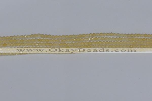 CTG623 15.5 inches 2mm faceted round citrine gemstone beads