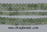 CTG633 15.5 inches 2mm faceted round green rutilated quartz beads