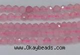 CTG635 15.5 inches 2mm faceted round Madagascar rose quartz beads