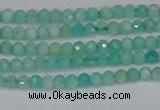 CTG647 15.5 inches 2mm faceted round Peru amazonite beads