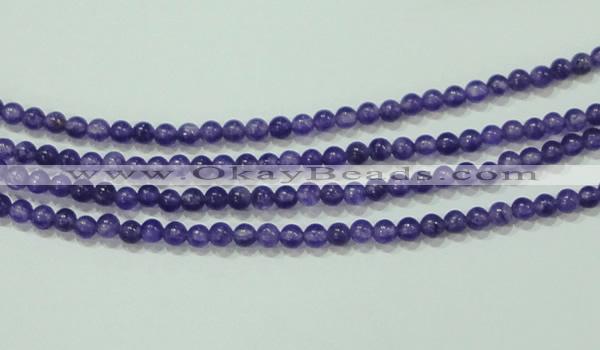 CTG65 15.5 inches 3mm round tiny dyed white jade beads wholesale