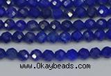 CTG650 15.5 inches 3mm faceted round lapis lazuli gemstone beads