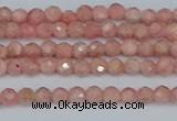 CTG654 15.5 inches 3mm faceted round Argentina rhodochrosite beads