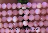 CTG732 15.5 inches 2mm faceted round tiny pink opal beads