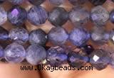 CTG756 15.5 inches 5mm faceted round tiny iolite gemstone beads