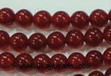 CTG76 15.5 inches 3mm round grade AA tiny red agate beads wholesale