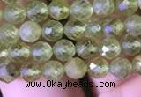 CTG814 15.5 inches 5mm faceted round tiny prehnite beads