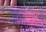 CTG838 15.5 inches 3mm faceted round tiny morganite beads