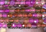 CTG840 15.5 inches 2mm faceted round tourmaline gemstone beads