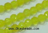 CTG88 15.5 inches 3mm faceted round tiny yellow agate beads wholesale