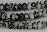 CTJ31 15.5 inches 5*10mm rondelle black water jasper beads wholesale