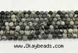 CTJ411 15.5 inches 6mm round black water jasper gemstone beads wholesale