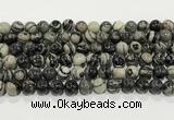 CTJ412 15.5 inches 8mm round black water jasper gemstone beads wholesale