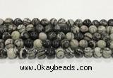 CTJ413 15.5 inches 10mm round black water jasper gemstone beads wholesale