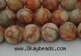 CTJ702 15.5 inches 8mm round red net jasper beads wholesale