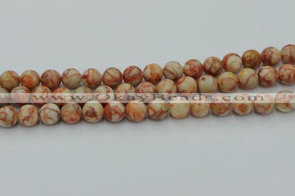 CTJ703 15.5 inches 10mm round red net jasper beads wholesale