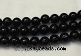 CTO101 15.5 inches 6mm round natural black tourmaline beads