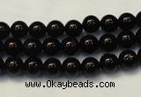 CTO102 15.5 inches 8mm round natural black tourmaline beads