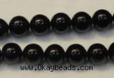 CTO103 15.5 inches 10mm round natural black tourmaline beads